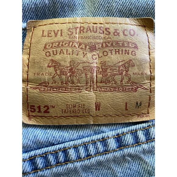 Levis 512 Vintage (1997) Jeans 11 JR M 28x30 Slim Fit Tapered Made In USA 90s - Picture 10 of 13